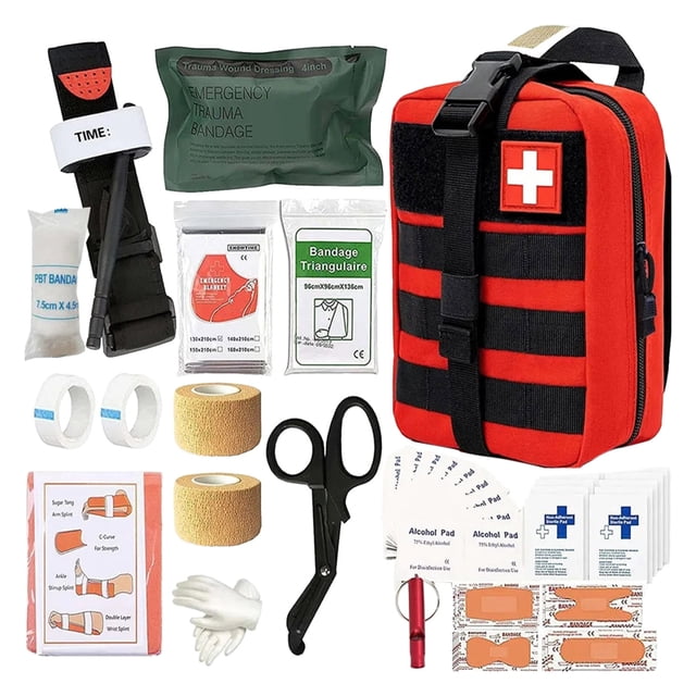 Trousse d'Urgence de Voyage pour la Randonnée et le Camping – Ensemble de Fournitures 72 H pour Aventures en Plein Air, Aluminium Léger – Trousse à Outils pour Adultes et Ados