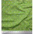thumbnail image 1 of Soimoi Green Moss Georgette Fabric Tortoise Ocean Print Fabric by Yard 42 Inch Wide, 1 of 3