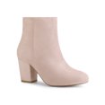 thumbnail image 1 of Unique Bargains Women's Side Zipper Block Heel Ankle Boots, 1 of 7