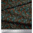 thumbnail image 2 of Soimoi Polyester Crepe Fabric Floral & Paisley Printed Craft Fabric by The Yard 42 Inch Wide, 2 of 5