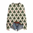 thumbnail image 4 of WZXFASHION Chandails de Noël pour Femmes 2025 Col Rond Vacances d'Hiver Mignons Chandails en Liquidation Col Roulé, 4 of 8
