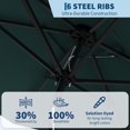 thumbnail image 4 of Garvee 10' x 6.5' Rectangular Patio Umbrella with Crank & Push Button Tilt, 6 Sturdy Ribs, Blue, 4 of 7
