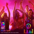 thumbnail image 4 of LED Strip Lights 32.8ft | Smart APP Controlled LED Light Strip with Remote, 5050 LED Lights 300LEDs RGB Rope Lights, Music Sync Lights for Bedroom Ceiling (APP+Remote+Mic+3 Button), 4 of 7