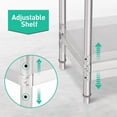 thumbnail image 4 of EDTara Stainless Steel Work Table with Wheels, Heavy Duty Kitchen Prep Workbench, NSF Commercial Table with Adjustable Undershelf for Hotel & Garage, 4 of 6
