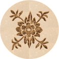 thumbnail image 1 of Ahgly Company Tapis d'Intérieur Lavable en Machine Carré Transitionnel Bronze Brun, 3 Pieds Carré, 1 of 7