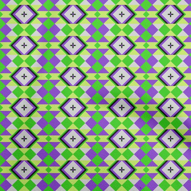 oneOone Cotton Silk Green Fabric Geometric Sewing Craft Projects Fabric Prints By Yard 42 Inch Wide