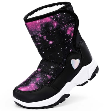Harvest Land Toddler Girls Snow Boots Kids Winter Warm Boots Waterproof Slip Resistant Outside Shoes(Toddler/Little Kids/Big Kids)