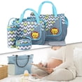 thumbnail image 3 of Diaper Bag Set with Bottle Bag Large Capacity Holdall Tote Bag Shoulder Backpack Gray, 3 of 7