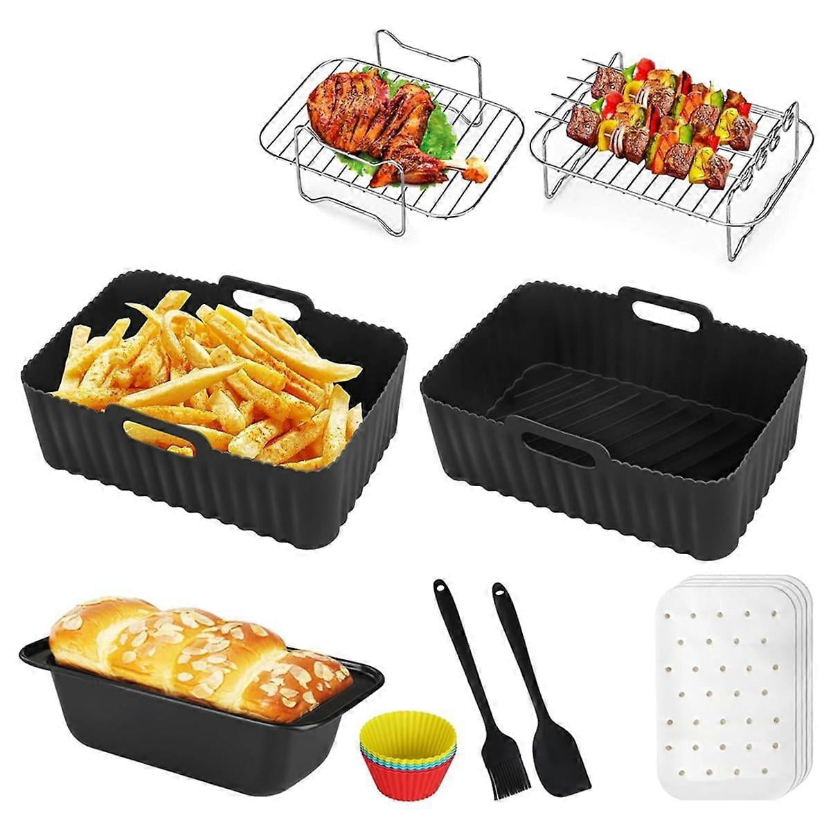 Air Fryer Accessories, for Ninja Air Fryer AF300UK AF400UK/Tower T17088//Devology, Silicone Air Fryer Liner