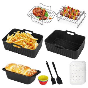 Air Fryer Accessories, for Ninja Air Fryer AF300UK AF400UK/Tower T17088//Devology, Silicone Air Fryer Liner