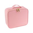thumbnail image 4 of Make Organizer with Lighted Mirror Adjustable Dividers Cosmetic Bag Shockproof Professional Large Capacity 3 Color Brightness Portable Pink, 4 of 8