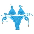 thumbnail image 4 of Kcodviy Women's New Sequin Bikini Scrunch Butt Bikini Triangle Color Bikini Swimsuit Full Coverage Bikini Top Bikini Tops Womens Bikini Top Bikini Bottom, 4 of 4