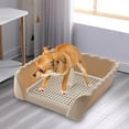 thumbnail image 3 of Pet Cat Training Toilet Tray Detachable Animal Training Pad Tray Lattice Dogs Toilet for Indoor Coffee Small, 3 of 9