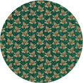 thumbnail image 1 of Ahgly Company Machine Washable Indoor Round Transitional Army Green Area Rugs, 3' Round, 1 of 7