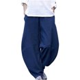 thumbnail image 1 of Birdeem Pantalon Ample Décontracté pour Femmes avec Poches Mode Combinaison en Coton et Lin, 1 of 7