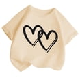 thumbnail image 3 of Chemises pour Filles Imprimé T-Shirts à Manches Courtes pour Filles Col Rond Tenue d'Été pour Tout-Petites Vêtements pour Petites Filles 4-5 Ans Mode Filles, 3 of 5