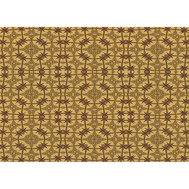 Ahgly Company Tapis de Zone Rectangulaire Transitionnel Brun Selle pour Intérieur, Lavable à la Machine, 5 Pieds x 7 Pieds