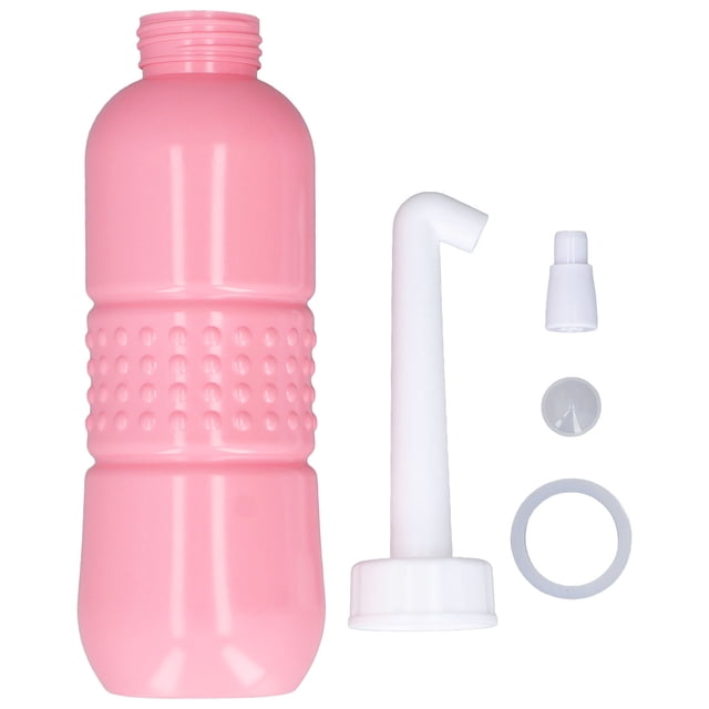 Vaporisateur Bidet Portable, à Rebond Rapide, Portatif, Soins Personnels, Bouteille Bidet de Voyage 650 ml Grande Capacité pour Périnée et Fesses, Rose