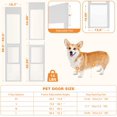 thumbnail image 4 of Slsy Dog Door for Tall Sliding Glass Door, Adjustable Height 86.6"–92.5", Lockable Pet Door Insert for Patio, Apartments & Rentals –L, 4 of 9
