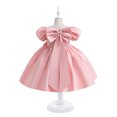 thumbnail image 4 of FAIWAD Robe de Fête de Mariage pour Filles, Manches Bouffantes, Nœud, Asymétrique, Robe de Soirée pour 4-12 Ans, 4 of 7