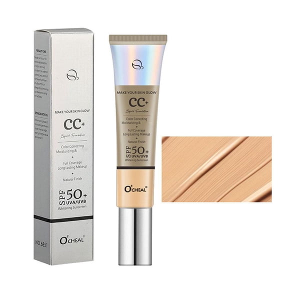 CUJMH Makeup Foundation CC Illumination Color Correcting Full Cream Coverage