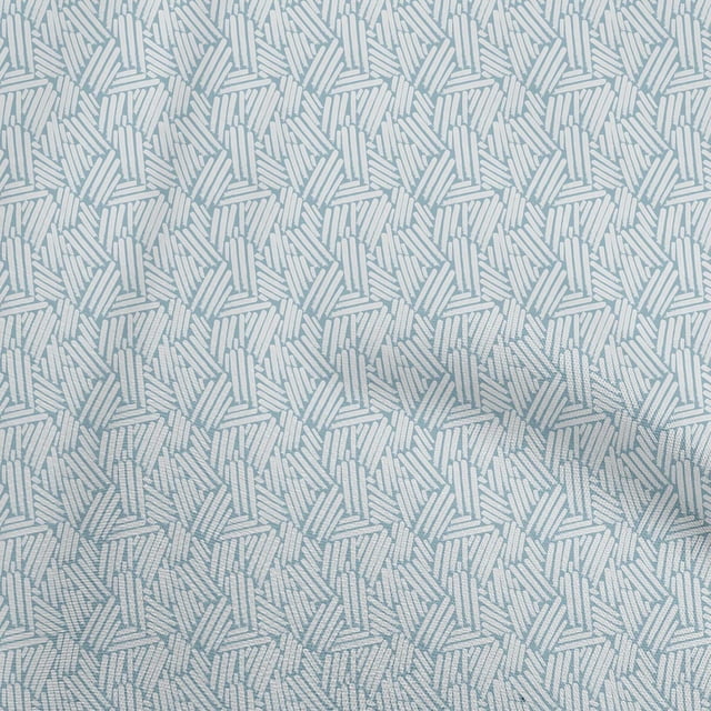 oneOone Velvet Grayish Blue Fabric Geometric Sewing Material Print Fabric By The Yard 58 Inch Wide