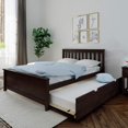 thumbnail image 1 of BEDSMART Solid Wood Full Size Bed With Trundle | Espresso, 1 of 7