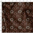 thumbnail image 4 of Soimoi Brown Modal Satin Fabric Wreath & Dots Print Sewing Fabric Yard 42 Inch Wide, 4 of 5