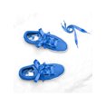 thumbnail image 4 of Lacets de Chaussures Extra Larges pour Femmes, Lacets Plats en Ruban Satiné pour Espadrilles, 2 Paires, Bleu Paon, 110 Cm/43,3 Pouces, 4 of 4