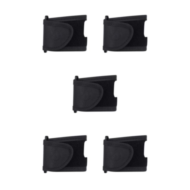 ZheElen Compact Golf Rangefinder Strap Magnetic Range Device Bar Rail Black With Hole 31x7cm 5Set
