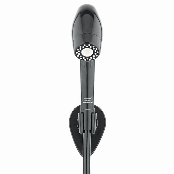 Oxygenics ETL Pomme de Douche 25088 BodySpa Adventure; à Main avec Tuyau de 72 Pouces; avec Réglage de Pulvérisation à 3 Fonctions; Sans Valve d'Arrêt; Diamètre Extérieur de 2 Pouces; Tuyau en Fer de 5/8 Pouce; Longueur de 9 Pouces; Noir