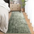 thumbnail image 2 of 2x6 FT Runner Rug Modern Washable Living Room Grey Green, 2 of 9