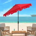 thumbnail image 1 of Safavieh Outdoor Collection Parasol de marché à manivelle Zimmerman avec rabat, 1 of 6