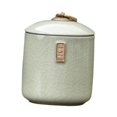 thumbnail image 2 of Luzkey Ceramic Tea Storage Jar Container Case Table Centerpiece Tank Home Decor Tea Canister with Airtight Lid for Candy Nuts Pantry Beige, 2 of 8