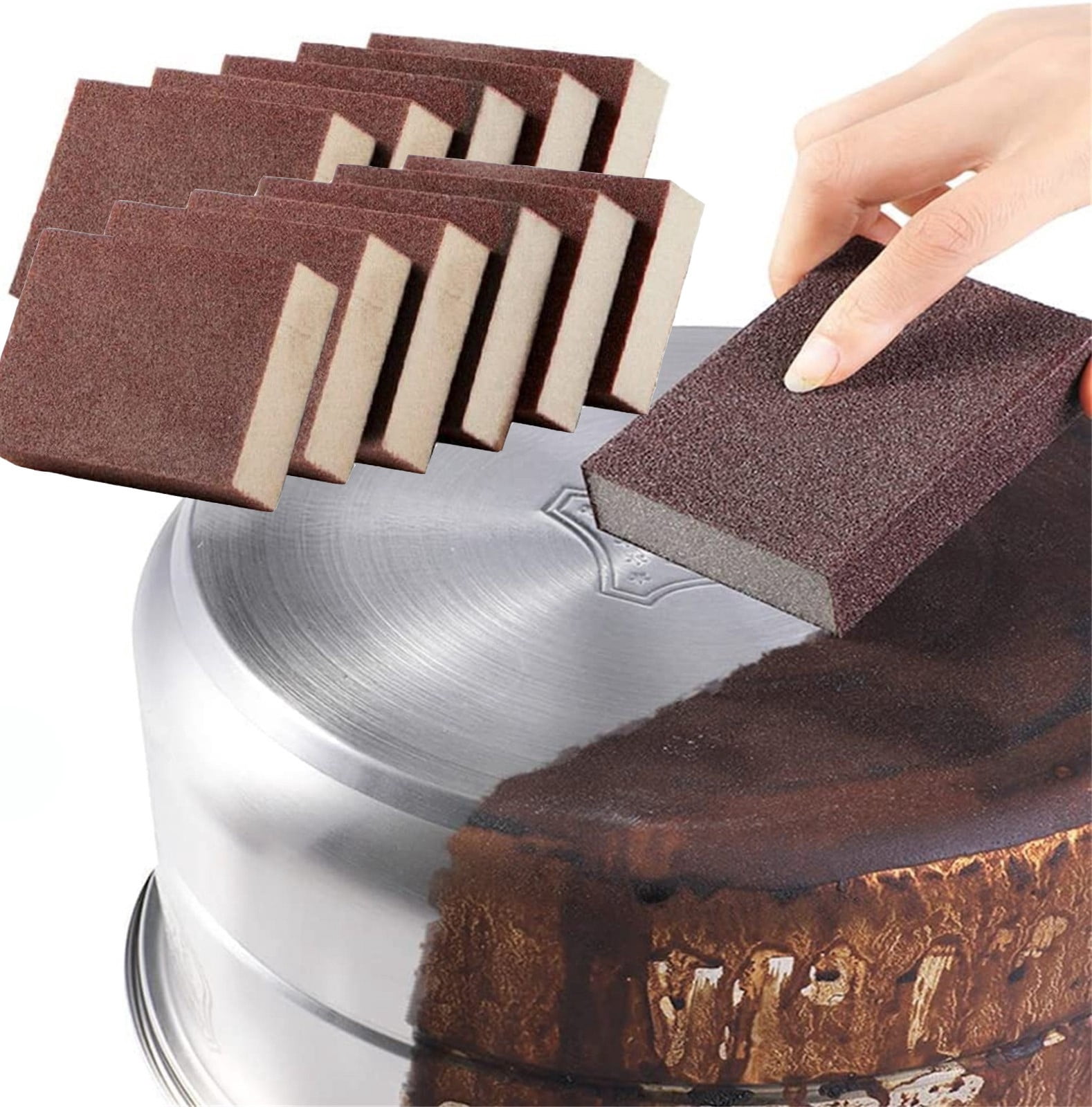 Chmadoxn Carborundum Sponge Emery Sponges For Quickly Cleans Cleaning Sponge Kitchen Cleaning Tool 9pcs Sponge wipe