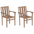 thumbnail image 1 of vidaXL Stackable Garden Chairs 2 pcs Solid Teak Wood, 1 of 5