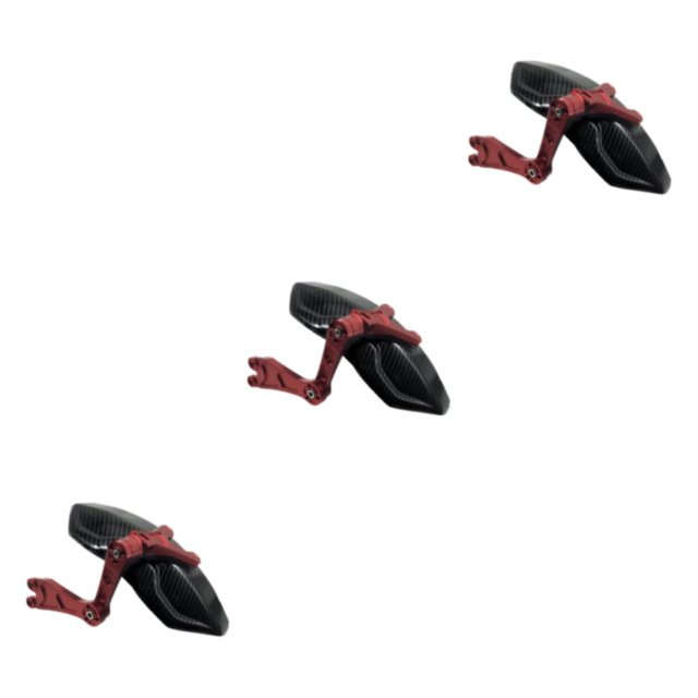 Decodeary Carbon Fiber Motorcycle Rear Wheel Fender Mudflap for Niu Technologies Sleek and Reliable 2nd gens red 3Set