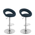 thumbnail image 1 of CorLiving Round Open Back Adjustable Fabric Barstool, set of 2, 1 of 9