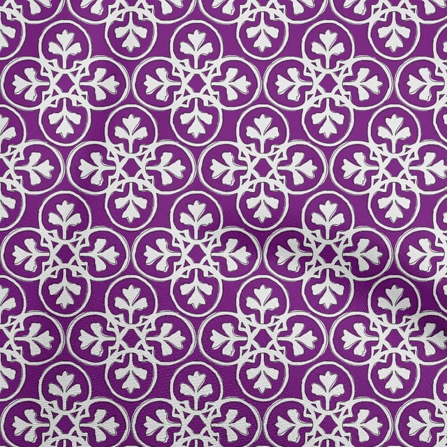 oneOone Silk Tabby Purple Fabric Block Sewing Material Print Fabric By The Yard 42 Inch Wide