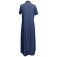thumbnail image 4 of TIMIFIS Denim Robe-Chemise en pour Femmes à Manches Courtes, Robe en Jean Usée, Robe Maxi Décontractée pour Femmes, 4 of 6