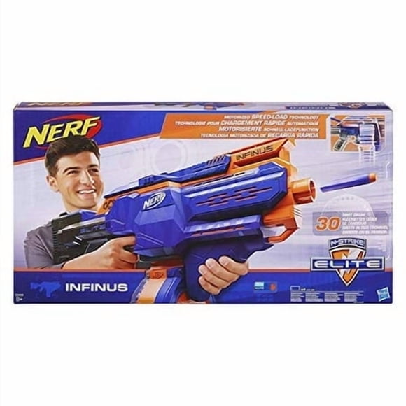 NERF Infinus N-Strike Elite Toy Motorized Blaster with Speed-Load Technology (FFP), Brown