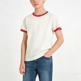 thumbnail image 5 of Nwiuh T-Shirts Basiques Unis pour Filles 1-15 Ans T-Shirts d'Été à Col Rond à Manches Courtes pour Enfants (Rouge, 2-3 Ans), 5 of 5