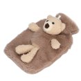 thumbnail image 4 of Hot Water Bag, Cute Cartoon 1000ml Capacity Warm Water Bag Multifunctional PVC Material  For Office Brown,Purple, 4 of 8