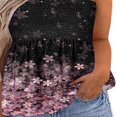 thumbnail image 4 of Women‘s Strapless Tank Tops Sleeveless Pleated Gradient Color Ladies Summer Boho Print Loose Fit Pullover, 4 of 6