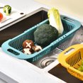 thumbnail image 4 of Oleegame 1PC Shower Soap Dish With Hook Household Retractable Vegetable Sink Drain Basket Kitchen Sink Drain Rack Gray, 4 of 8