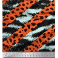 thumbnail image 1 of Soimoi Green polyester Crepe Fabric Leopard & Wild Animal Skin Fabric Prints by Yard 52 Inch Wide, 1 of 3