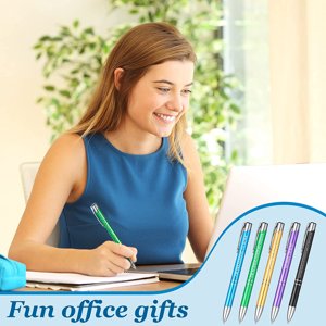 Shldybc 5Pcs Ballpoint Pen Set Office Copywriting Ballpoint Pen Push Ballpoint Encouragement Text Black Pen 5ML