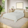 thumbnail image 2 of Beautiful Geometric 4-Piece Percale Sage Green Sheet Set, Double by Drew Barrymore, 2 of 5