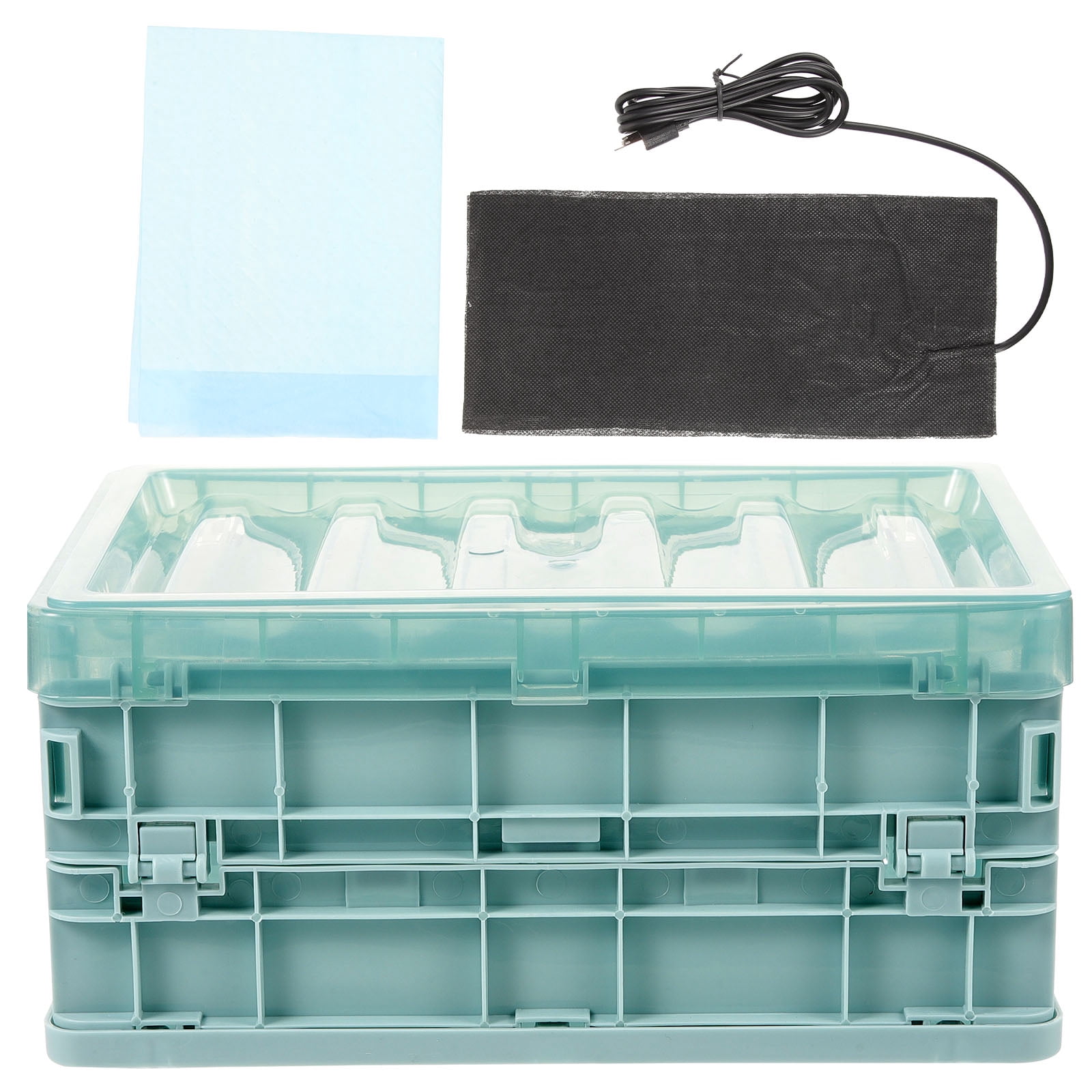KAKOWELY brooder box 1 Set Plastic Parrot Incubator Young Birds Hatch Box Parrot Brood Supplies With Heating Pad8.27"X5.91"X3.94"