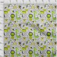 thumbnail image 4 of oneOone Rayon Light Green Fabric Cute Animal Craft Projects Decor Fabric Printed By The Yard 56 Inch Wide, 4 of 4